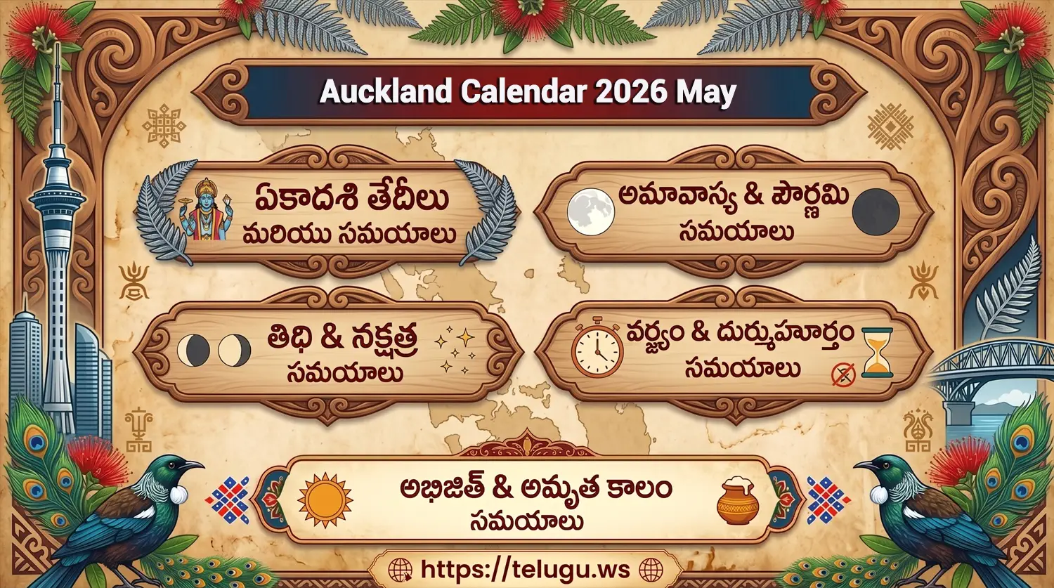 Telugu Calendar May 2026 showing Tithi and Nakshatram