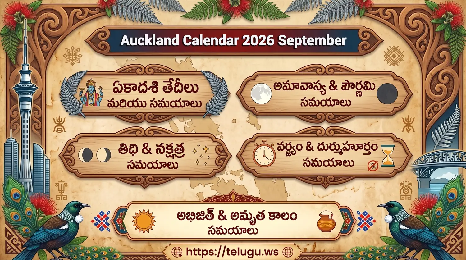 Telugu Calendar September 2026 showing Tithi and Nakshatram