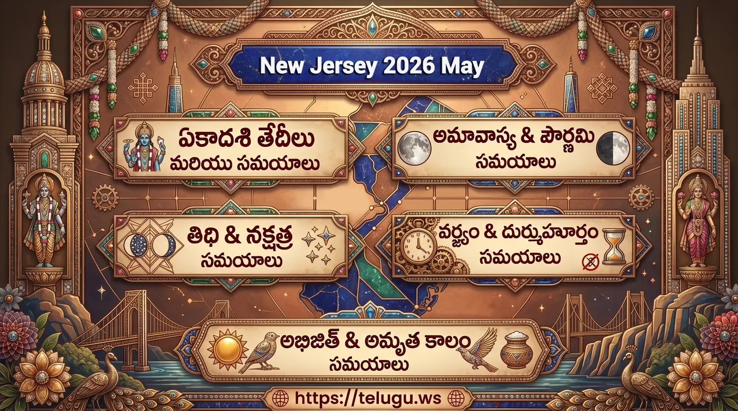 Telugu Calendar May 2026 showing Tithi and Nakshatram