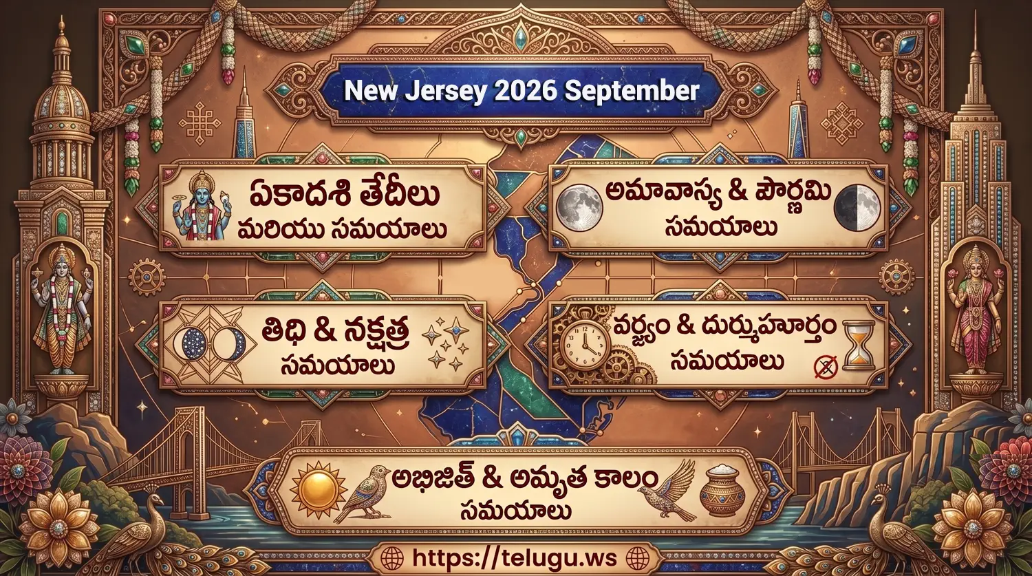 Telugu Calendar September 2026 showing Tithi and Nakshatram